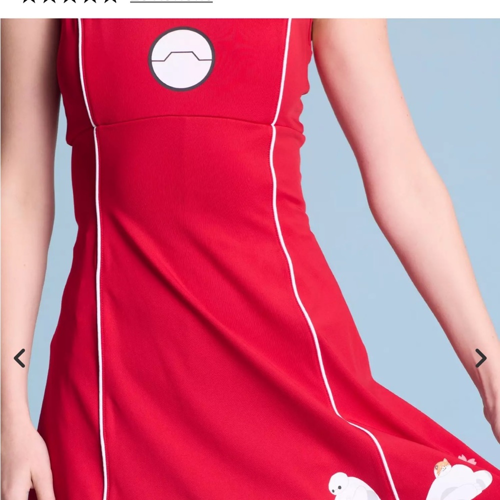 EUC Disney Box Lunch Baymax Big Hero Red One Piece Swimsuit/Active Dress Size 3x - Picture 11 of 14